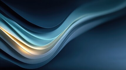Fototapeta premium Blue abstract background with glowing lines and smooth gradient, modern minimalist design for digital and business projects
