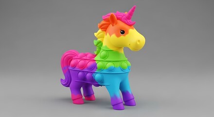 Rainbow Unicorn Pop It Toy - A Colorful Sensory Delight.
