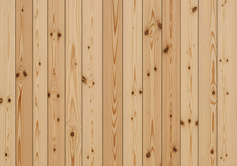 Fototapeta premium Natural Pine Wood Planks Texture Background with Prominent Knots and Vertical Grains