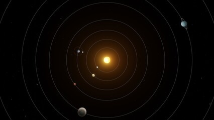 Solar System 4k Stock Image