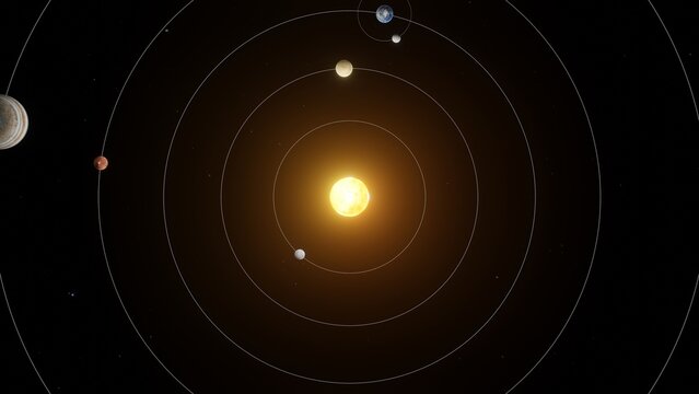 Solar System 4k Stock Image