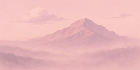 majestic mountains shrouded in fog and clouds at sunrise create a stunning nature landscape view