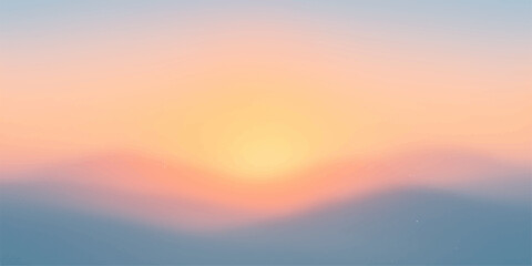 Orange sunset light colours the beautiful abstract sky and clouds at dusk