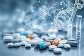 Pharmaceutical research.  DNA overlay