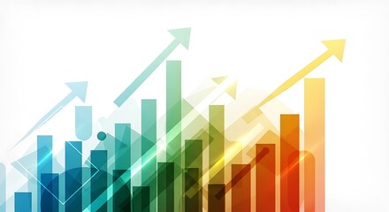 Dynamic vector illustration of a high-performance business chart showcasing accelerated statistical growth and upward financial trends