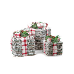 Christmas boxes. Isolated on a white background