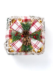 Christmas box. Isolated on a white background