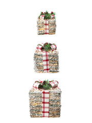 Christmas boxes. Isolated on a white background