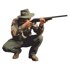 hunter with rifle