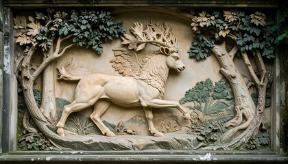 Wall relief sculpture