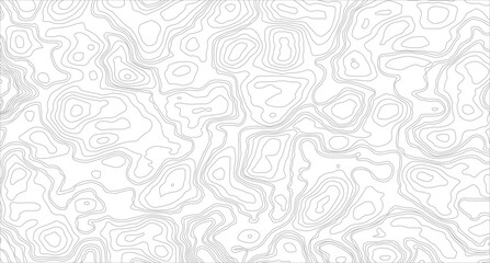 Geography landscape Topo contour map on white background, Topographic contour lines. Seamless pattern with lines Topographic map