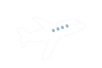 Naklejka premium Airplane icon showing an aircraft in motion, a simple graphic representing air travel, aviation, and global transportation