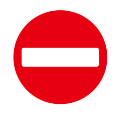 Warning-signs-prohibiting-all-types-of-vehicles-from-driving-through-or-entering-the-area-where-the-sign-is-installed.