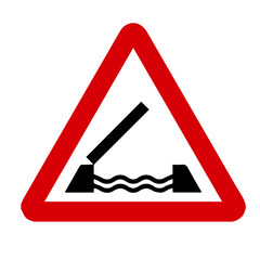 Open Bridge Warning Sign warns drivers that a bridge ahead can be opened or raised.