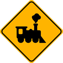 Sign-warning-that-there-is-a-train