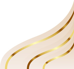 Beige and Gold Luxury Corner Border Illustration