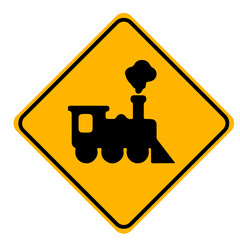 Sign-warning-that-there-is-a-train