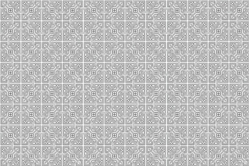 Intricate Grayscale Geometric Tile Pattern Repeating Background For Wallpaper, Design, And Creative Projects