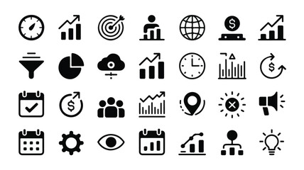 Business and Finance Icon Set analytics