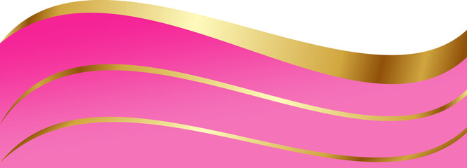 Pink and Gold Luxury Corner Border Illustration