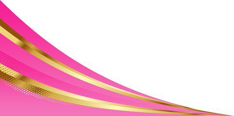 Pink and Gold Luxury Corner Border Illustration