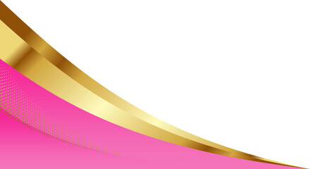Pink and Gold Luxury Corner Border Illustration