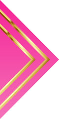 Pink and Gold Luxury Corner Border Illustration