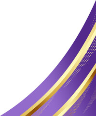 Purple and Gold Luxury Corner Border Illustration
