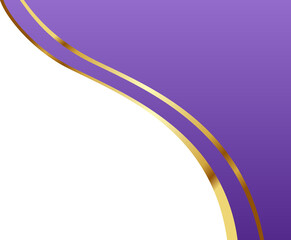 Purple and Gold Luxury Corner Border Illustration