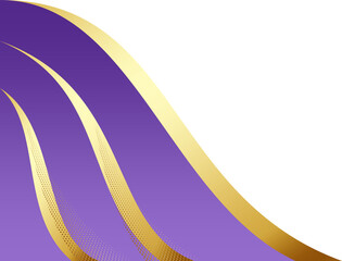 Purple and Gold Luxury Corner Border Illustration