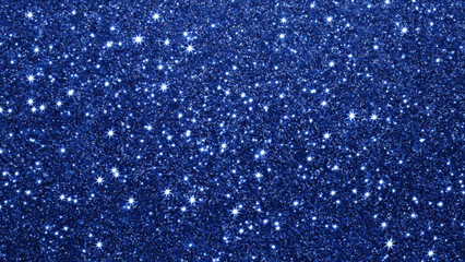 Sparkling stars on a bright blue glitter backdrop, created AI