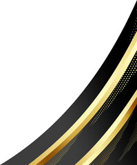 Black and Gold Luxury Corner Border Illustration