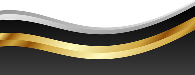 Black and Gold Elegant Corner Border Illustration