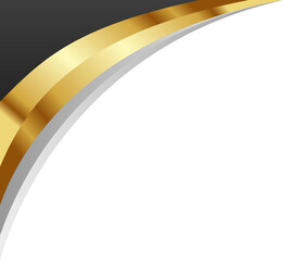 Black and Gold Luxury Corner Border Illustration