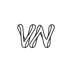 VN monogram logo design letter text name symbol monochrome logotype alphabet character simple logo