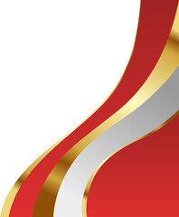 Red and Gold Luxury Corner Border Illustration