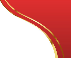 Red and Gold Luxury Corner Border Illustration