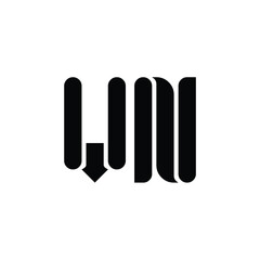 VN monogram logo design letter text name symbol monochrome logotype alphabet character simple logo