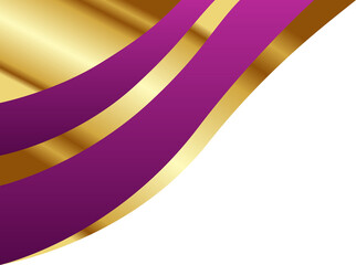 Purple and Gold Premium Corner Border Illustration