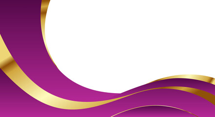 Purple and Gold Premium Corner Border Illustration