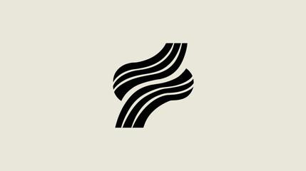 Fototapeta premium Three lines (one a road, one a leaf vein, one a data stream) braided together.