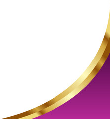 Purple and Gold Premium Corner Border Illustration
