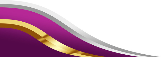Purple and Gold Premium Corner Border Illustration
