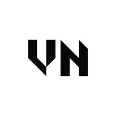 VN monogram logo design letter text name symbol monochrome logotype alphabet character simple logo