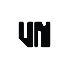 VN monogram logo design letter text name symbol monochrome logotype alphabet character simple logo