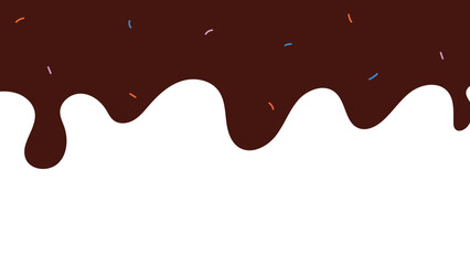 melted chocolate dripping on white