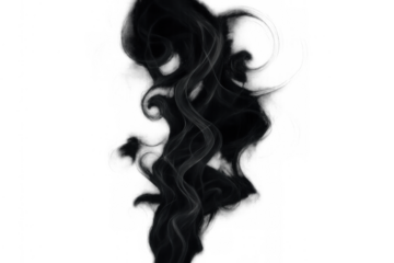 Black smoke rising, dark vapor spreading, pollution and danger concept with transparent background