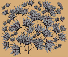 seamless floral pattern, leaves art