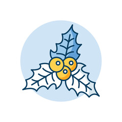 Mistletoe icon clean and modern vector illustration