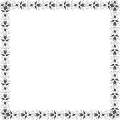 Simple Square Frame with White Background, Unique Border Frame and Photo Frame, Black Square Frame